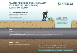 Infographic - Plastic pipes for public gravity foul sewers (adoptable) 100 to 300mm